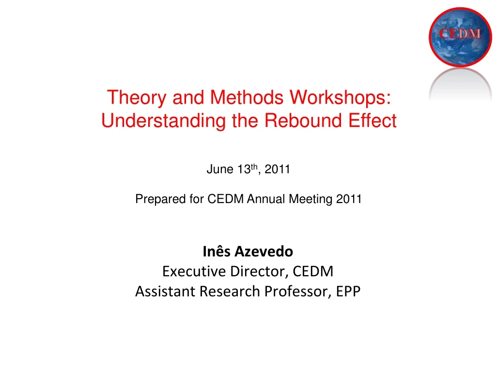 in s azevedo executive director cedm assistant research professor epp