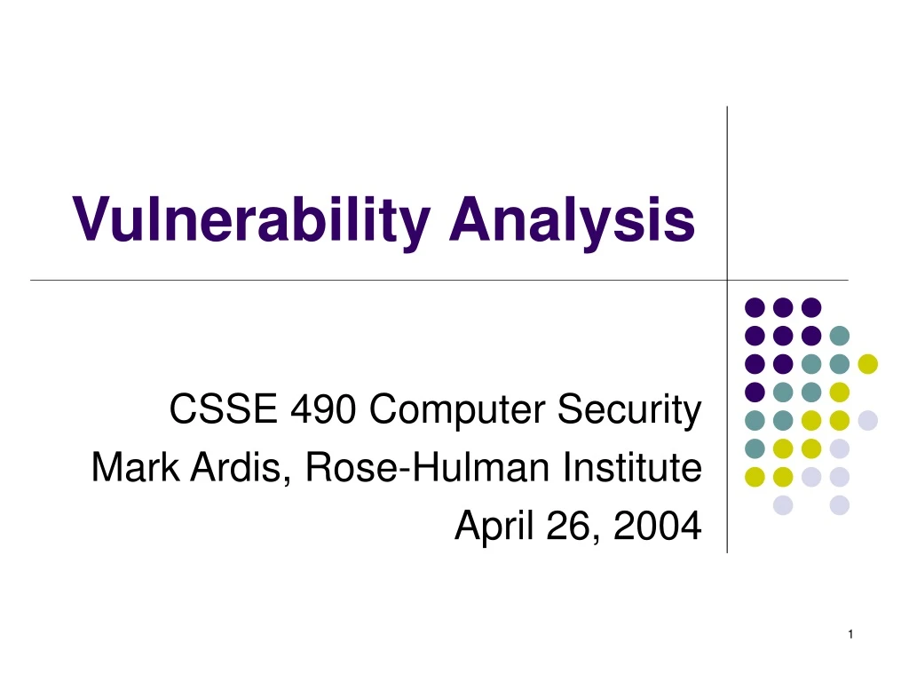 vulnerability analysis