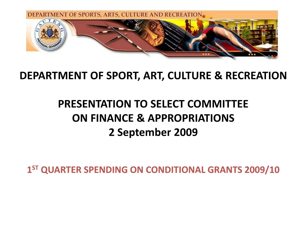 department of sport art culture recreation