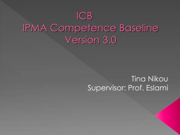 ICB  IPMA Competence Baseline Version 3.0