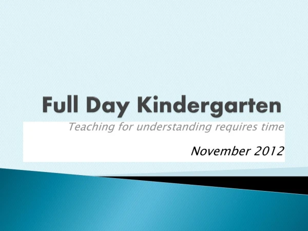 Full Day Kindergarten