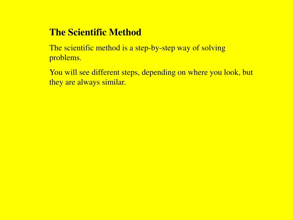 the scientific method the scientific method