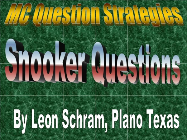 Snooker Questions