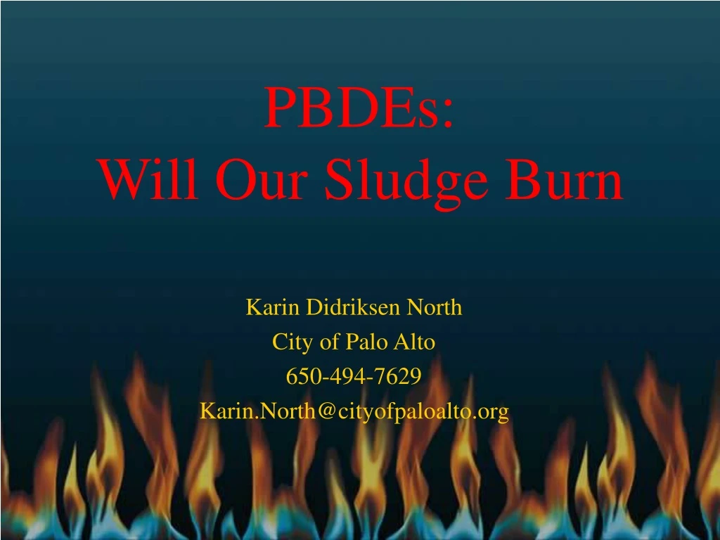 pbdes will our sludge burn