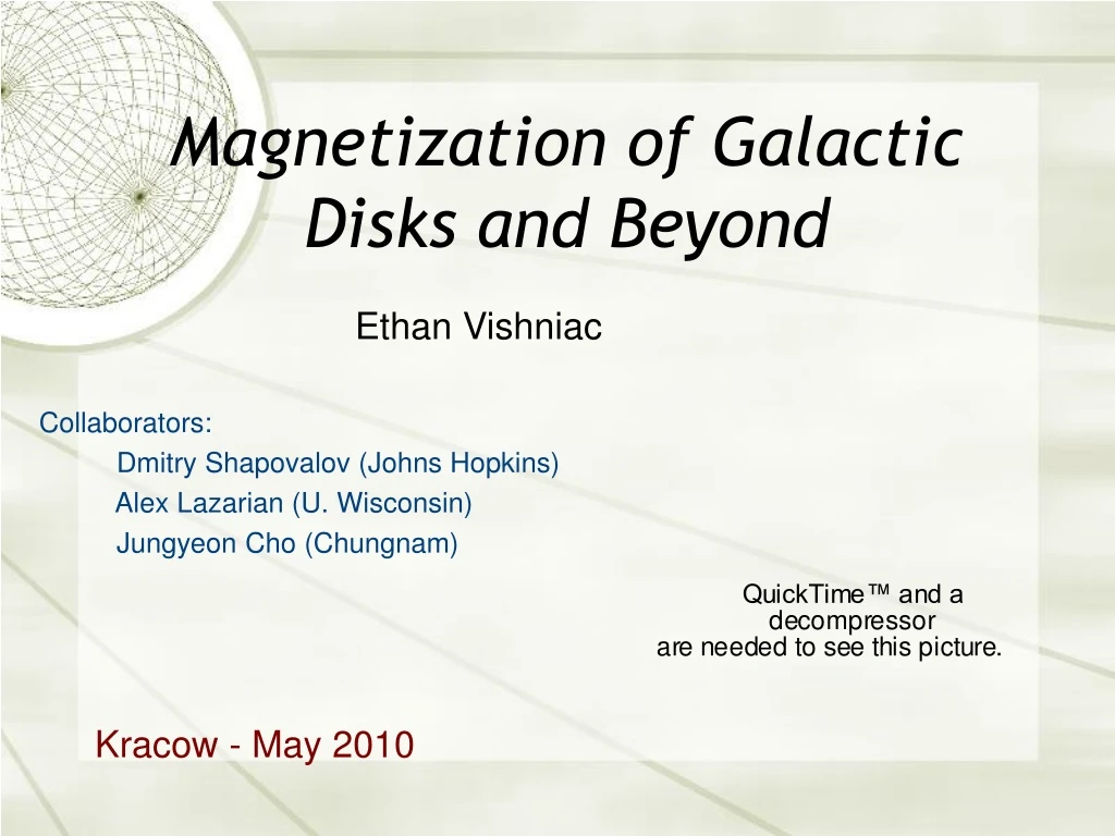 magnetization of galactic disks and beyond