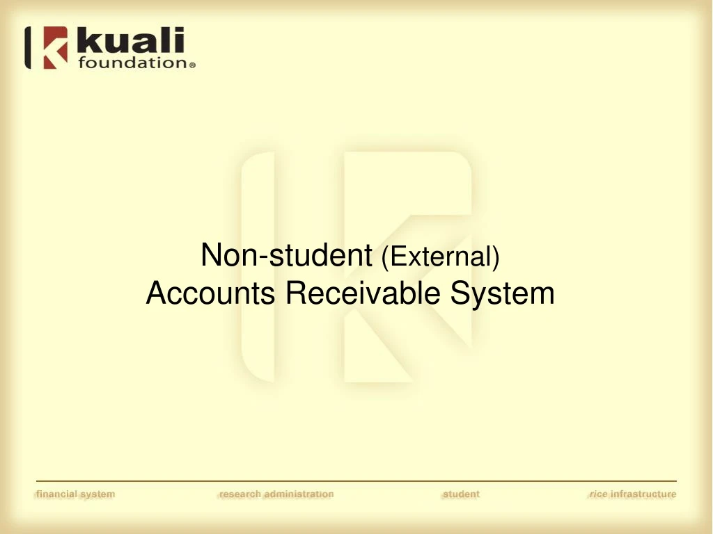non student external accounts receivable system