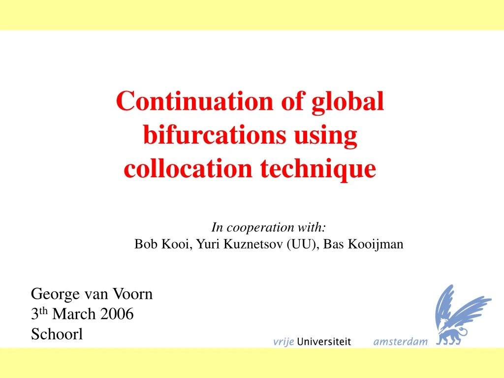 continuation of global bifurcations using collocation technique