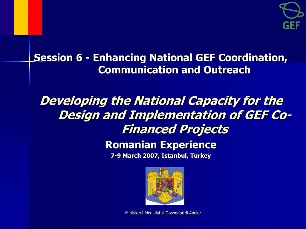session 6 enhancing national gef coordination