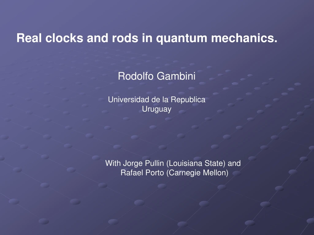 real clocks and rods in quantum mechanics