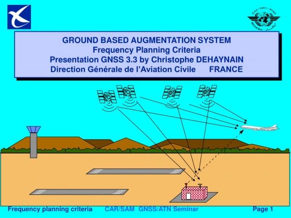 GROUND BASED AUGMENTATION SYSTEM Presentation Overview