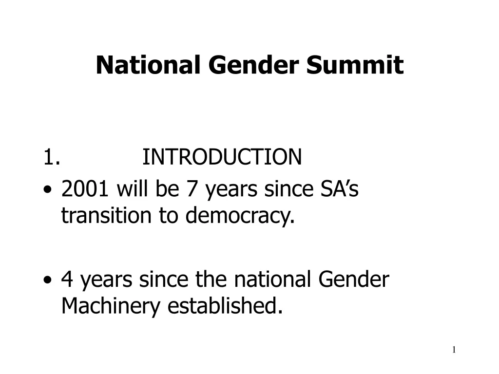 national gender summit