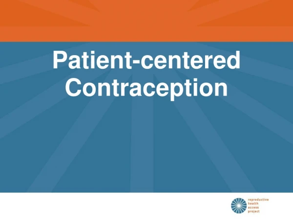 Patient-centered Contraception