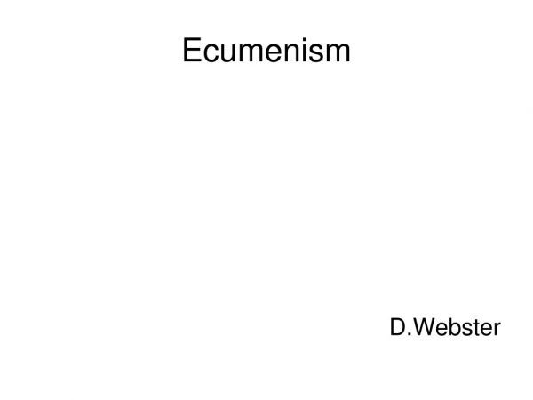 Ecumenism