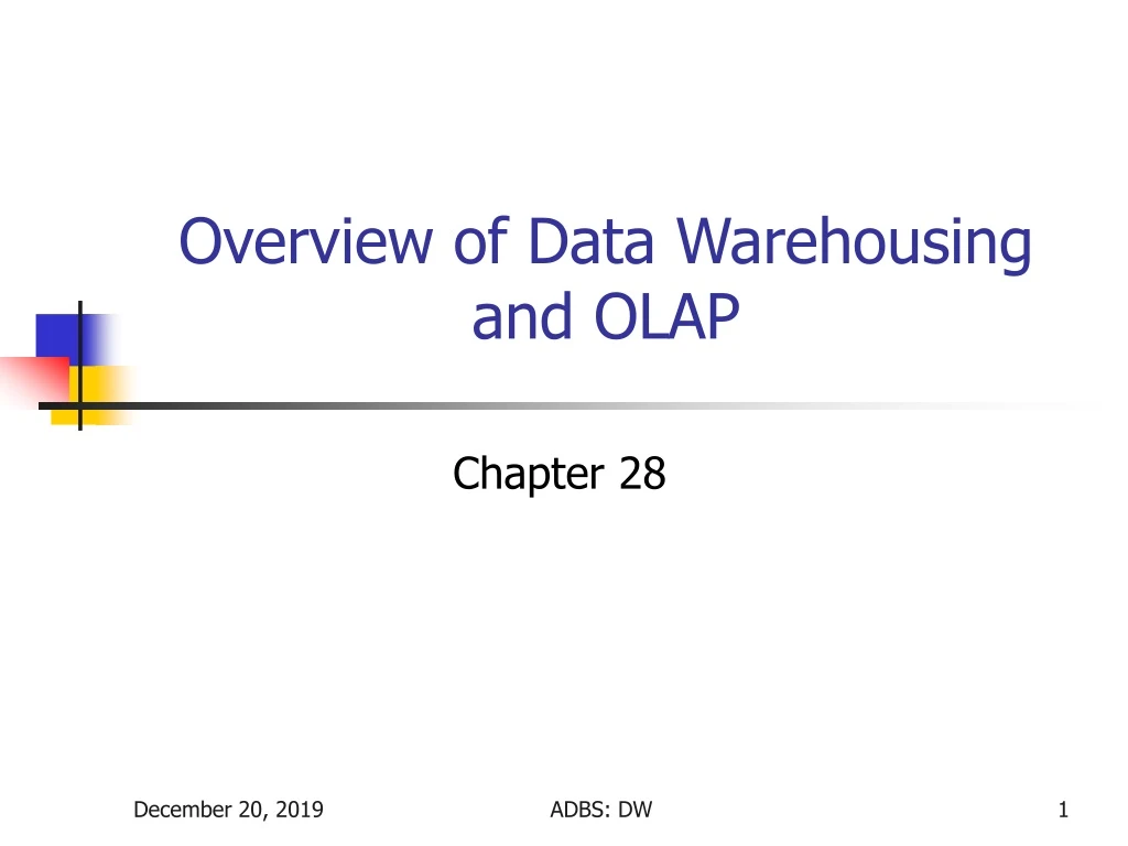 overview of data warehousing and olap