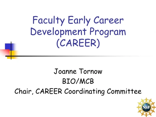 Faculty Early Career Development Program (CAREER)