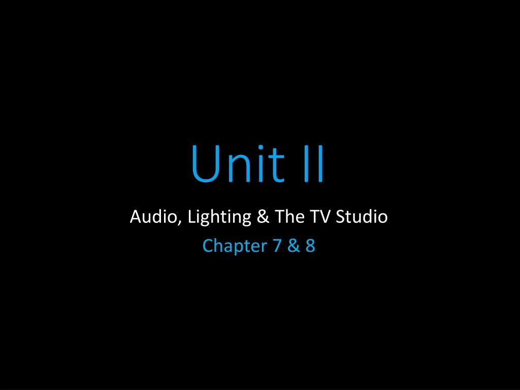 unit ii