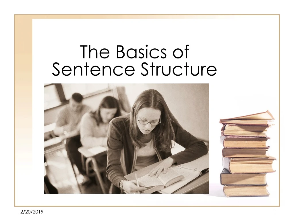 the basics of sentence structure