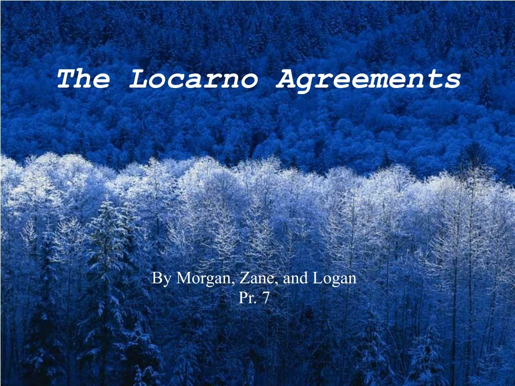 the locarno agreements
