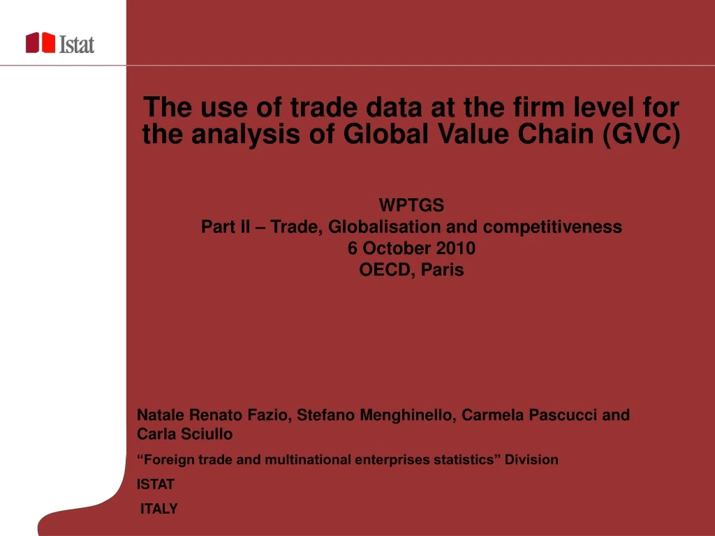 the use of trade data at the firm level
