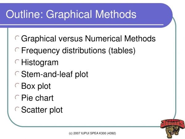 Outline: Graphical Methods