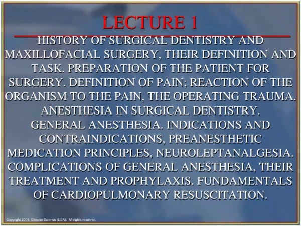 Indications for Maxillofacial Surgery