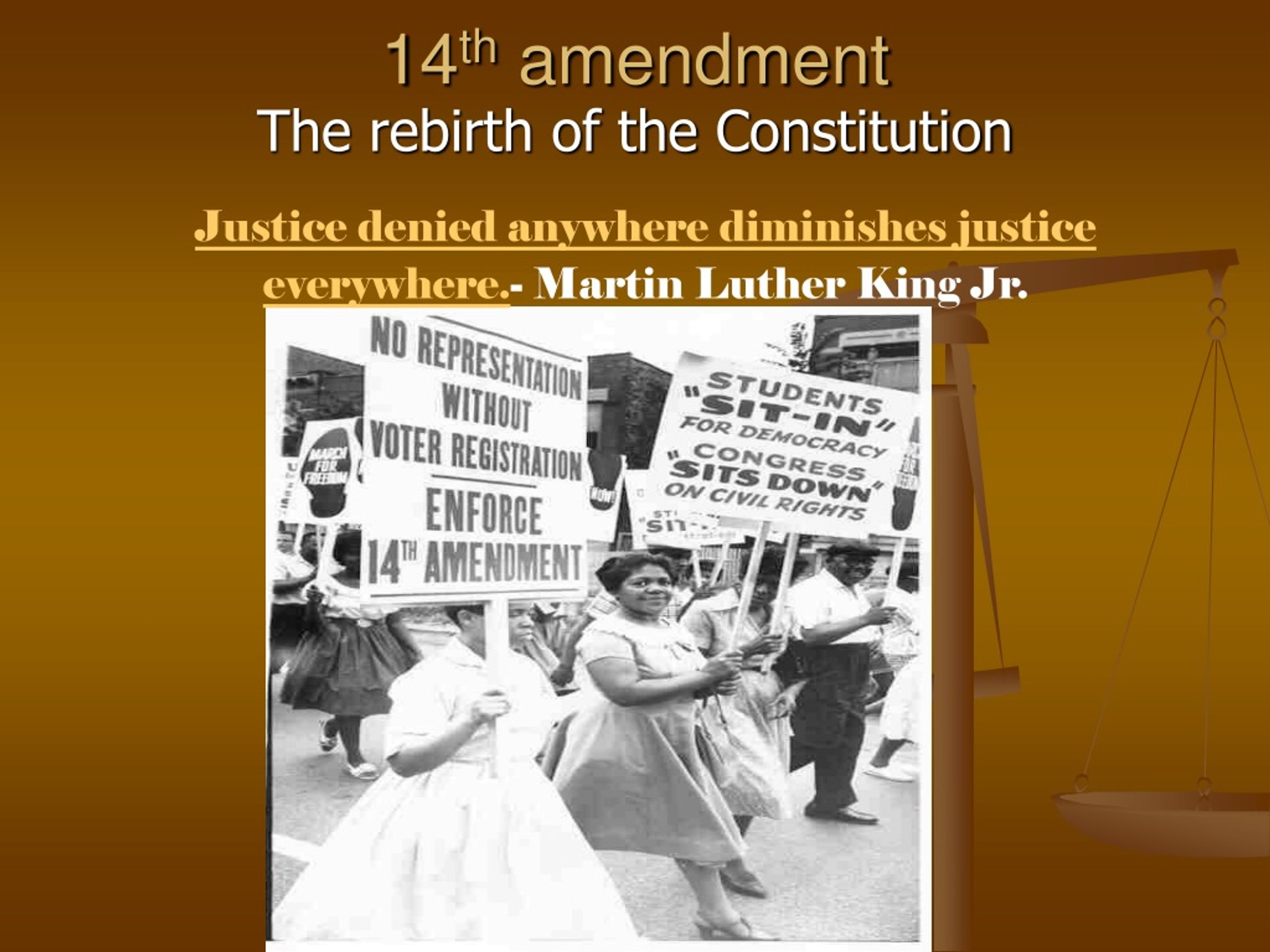 PPT - Reconstructing Justice: Impact of the 14th Amendment PowerPoint ...