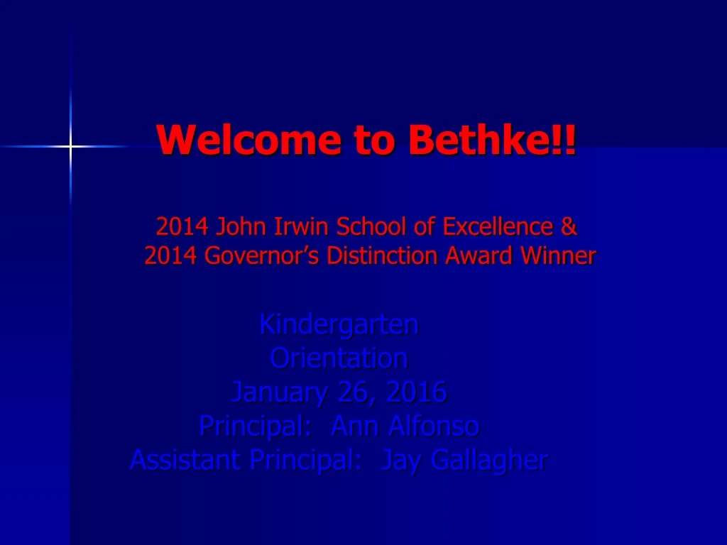 welcome to bethke 2014 john irwin school of excellence 2014 governor s distinction award winner