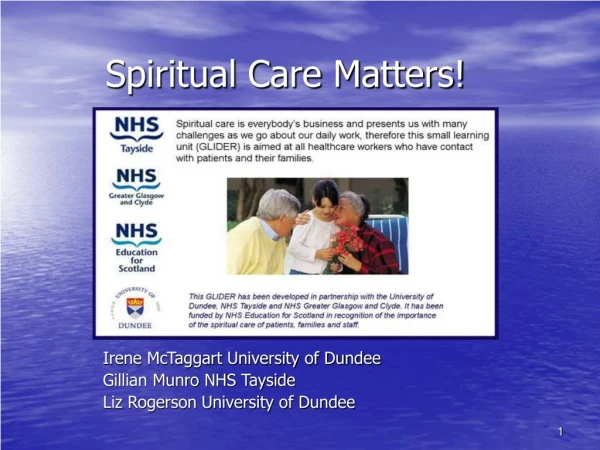 Spiritual Care Matters!