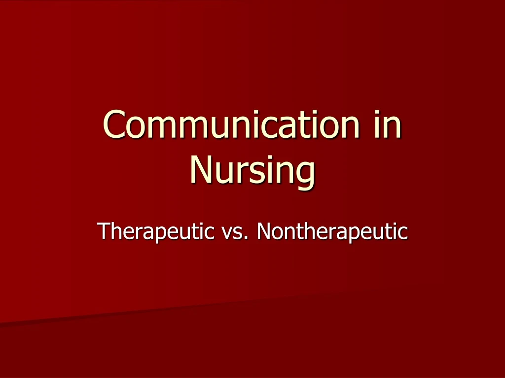 communication in nursing