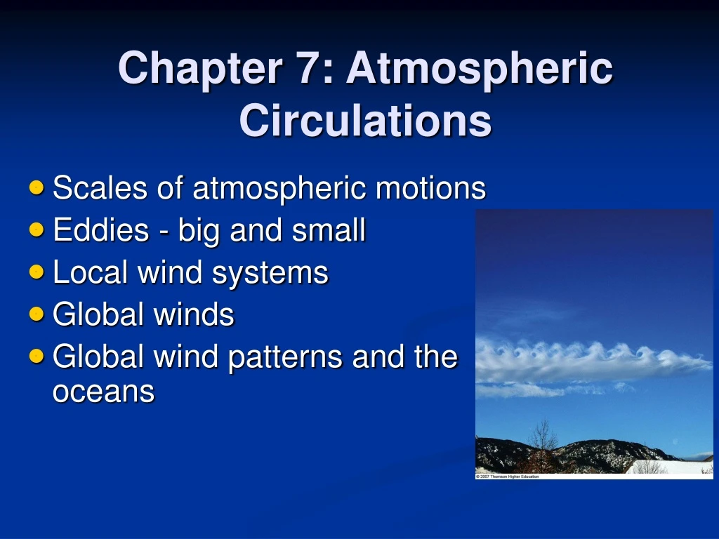 chapter 7 atmospheric circulations