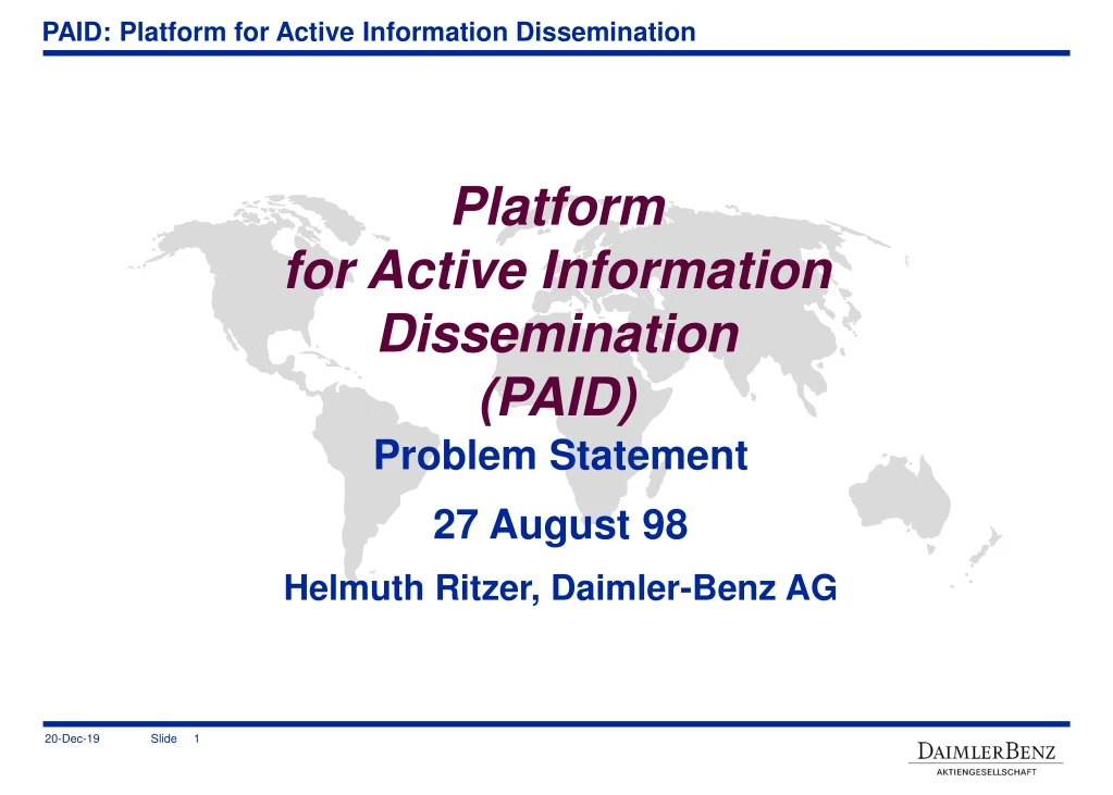 platform for active information dissemination paid