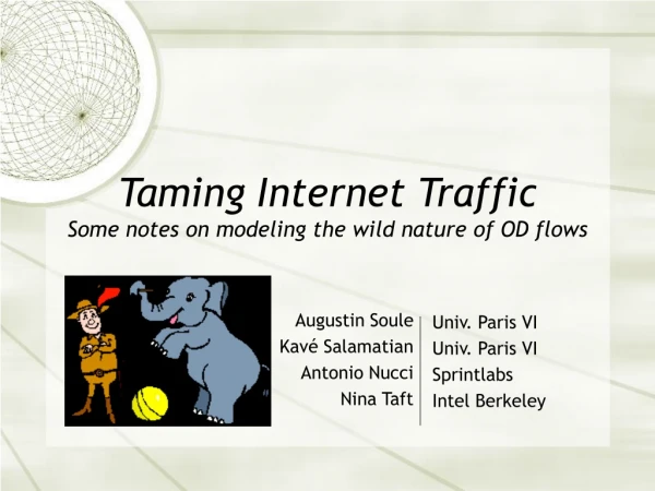 Taming Internet Traffic Some notes on modeling the wild nature of OD flows