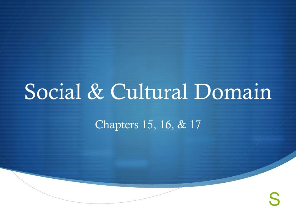 social cultural domain