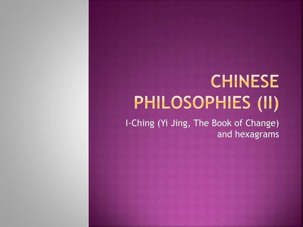 chinese philosophies ii