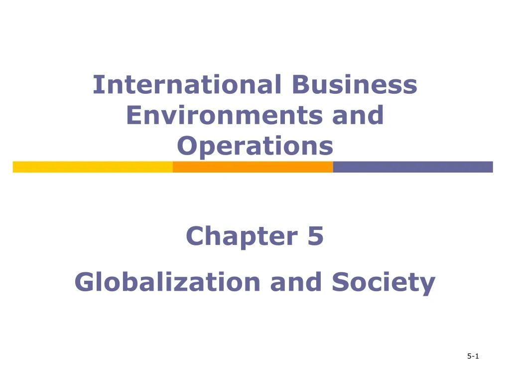 chapter 5 globalization and society