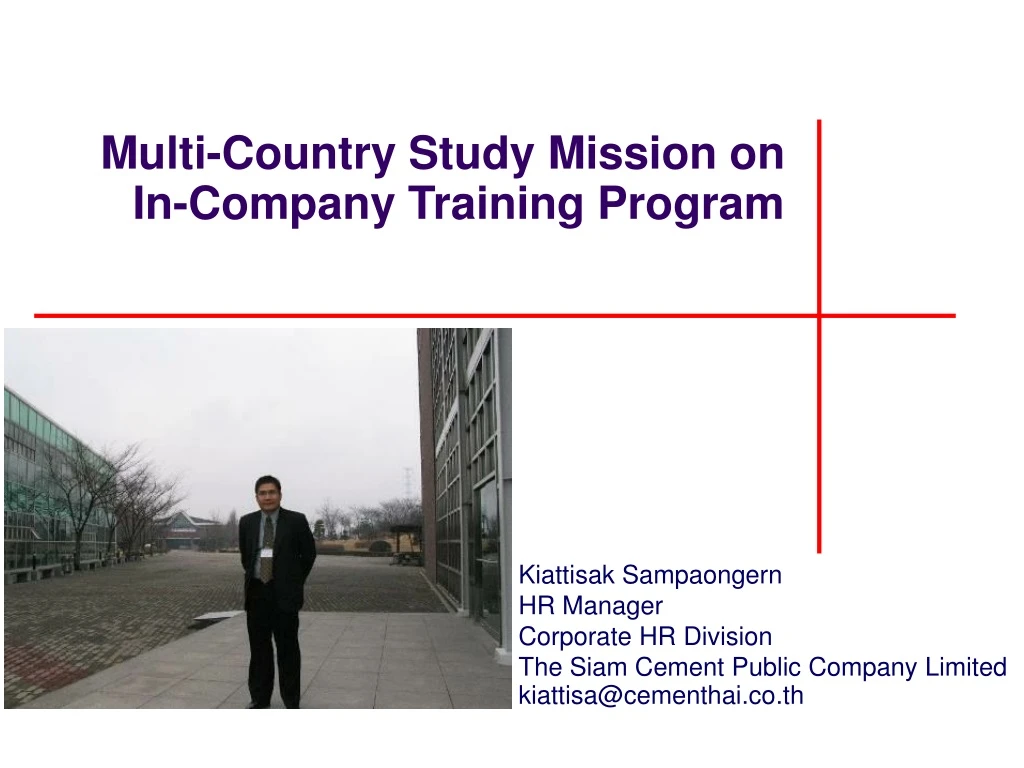 multi country study mission on in company training program