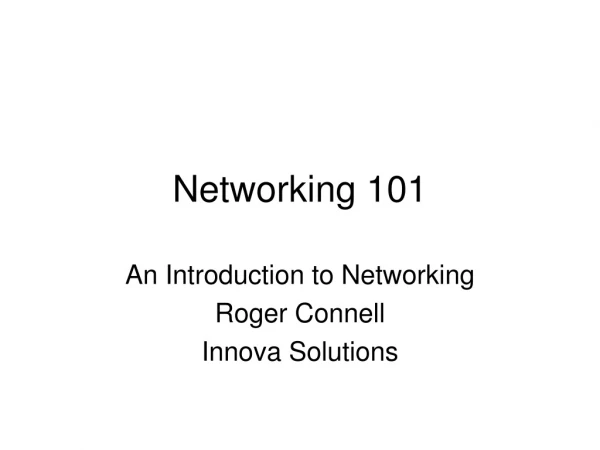 Networking 101