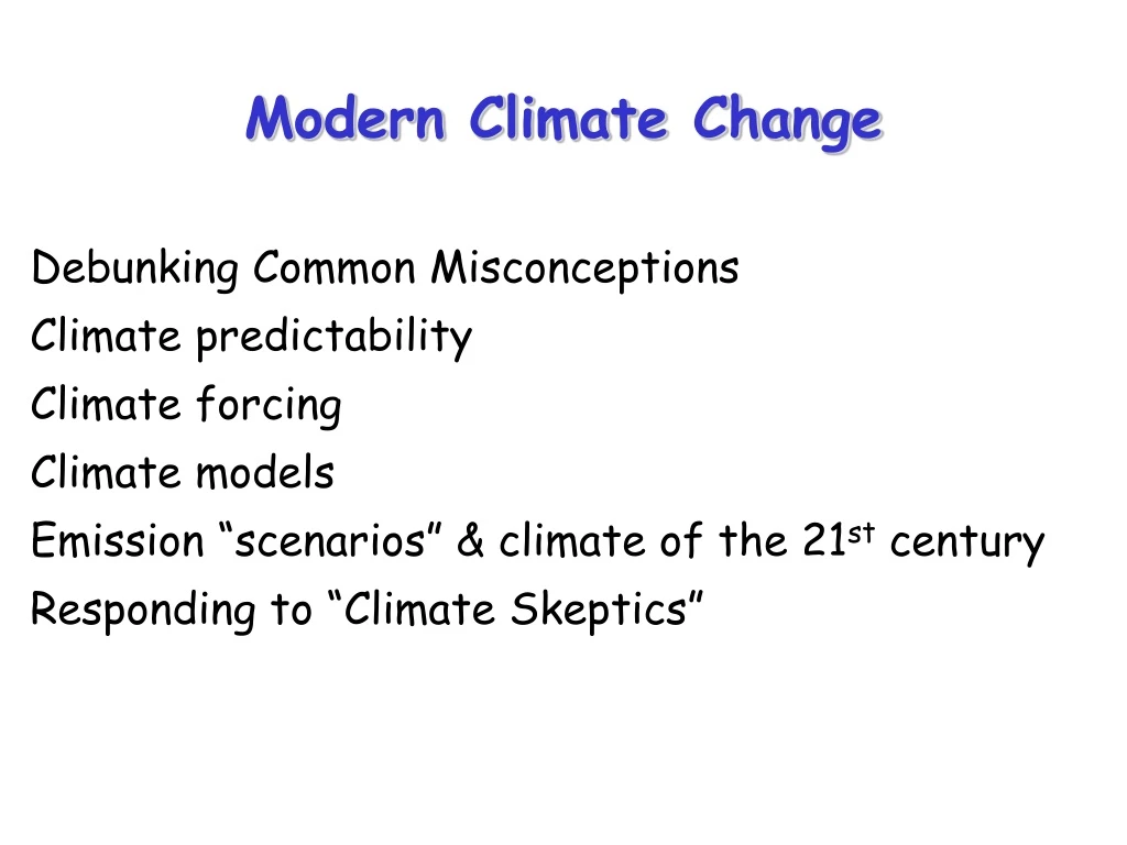 modern climate change
