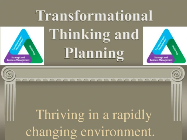 Thriving in a rapidly changing environment. 