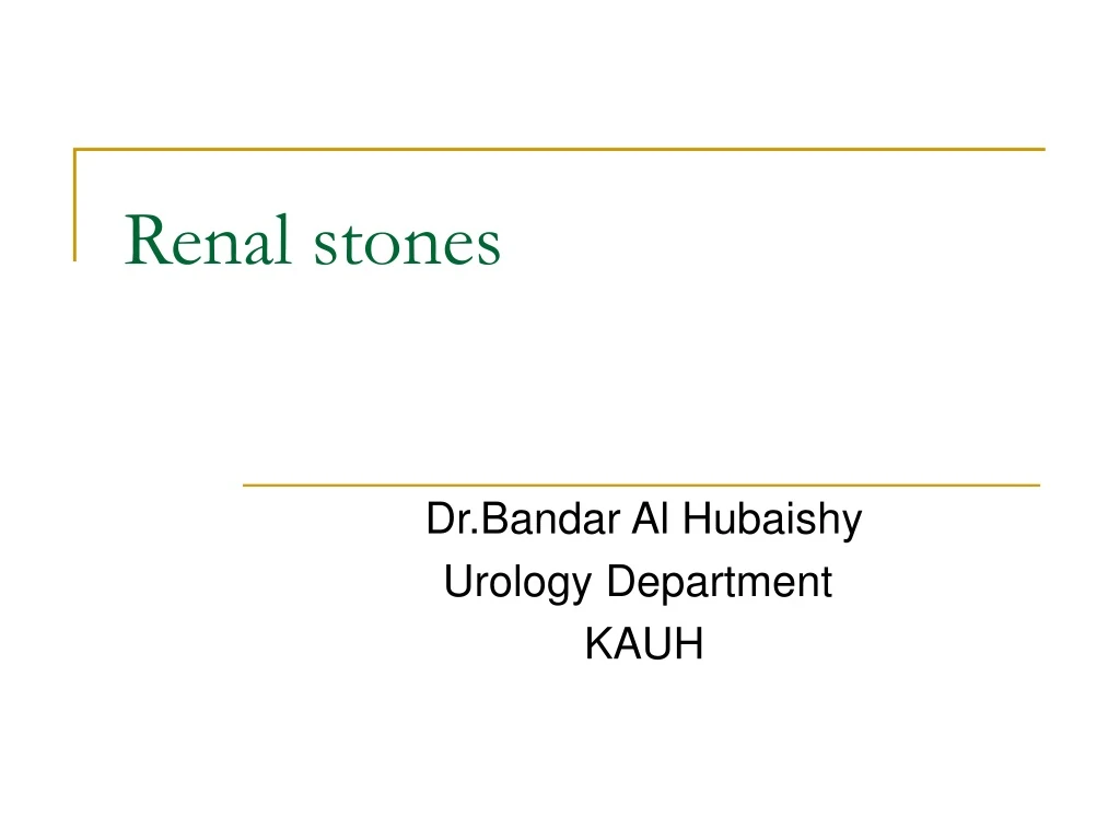 renal stones