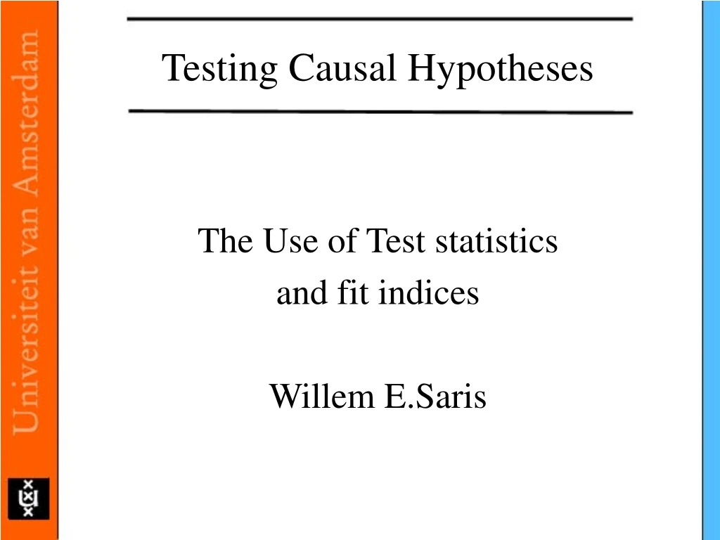 testing causal hypotheses