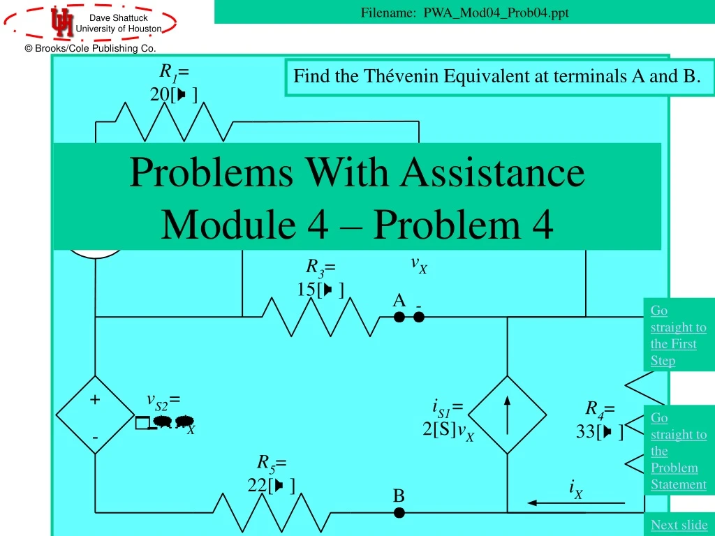 problems with assistance module 4 problem 4
