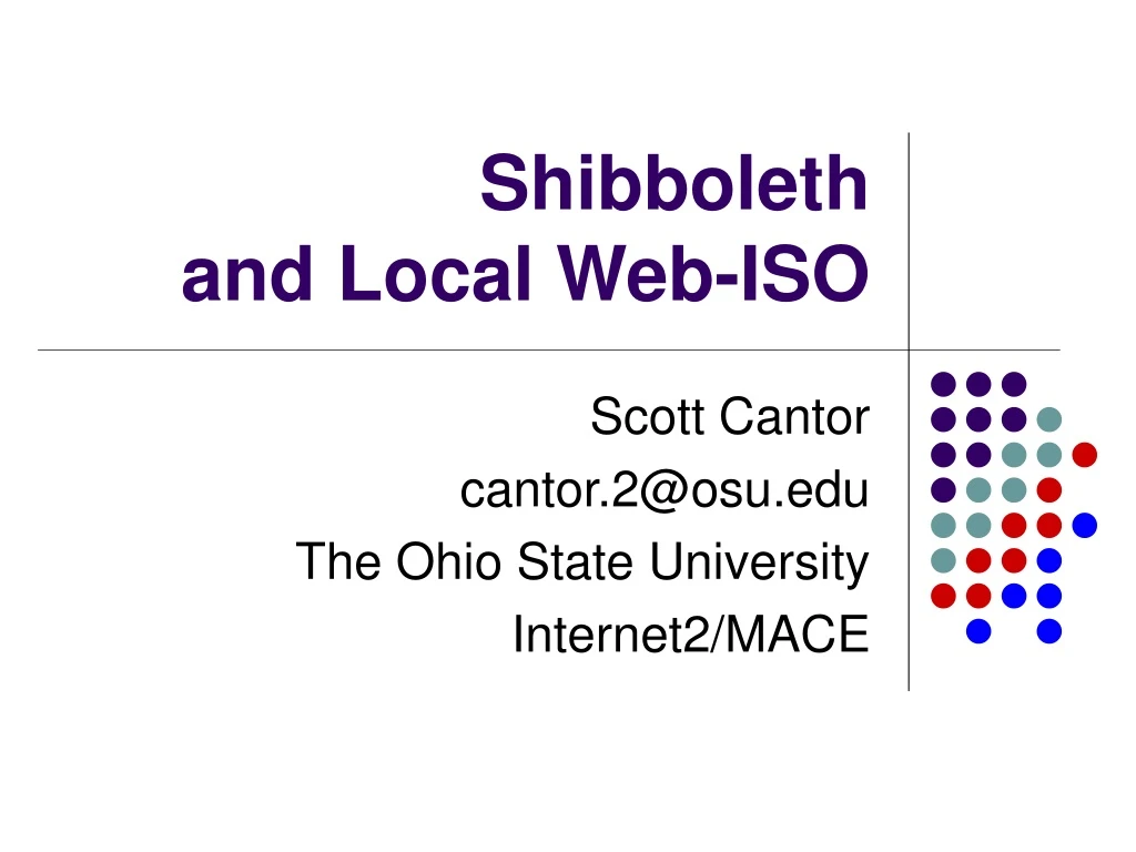 shibboleth and local web iso