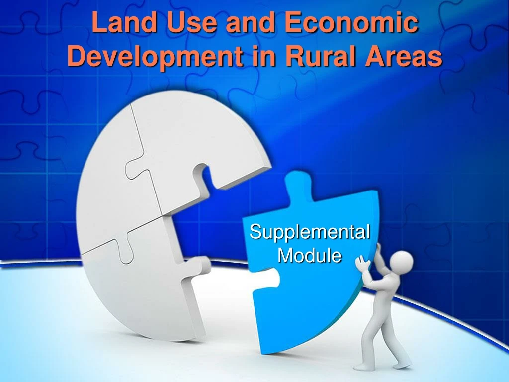 land use and economic development in rural areas