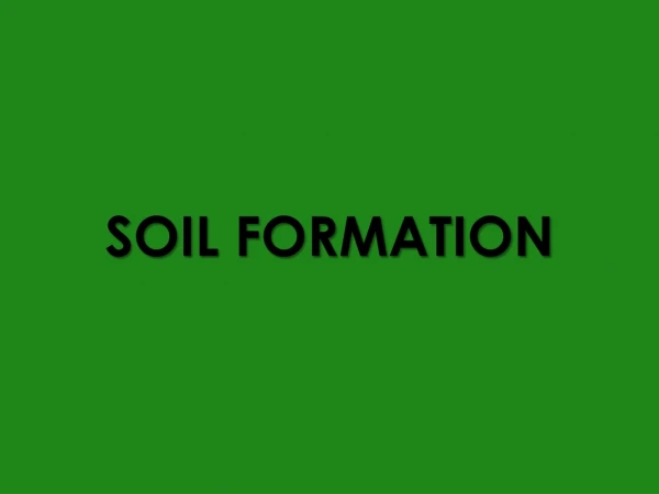 SOIL FORMATION