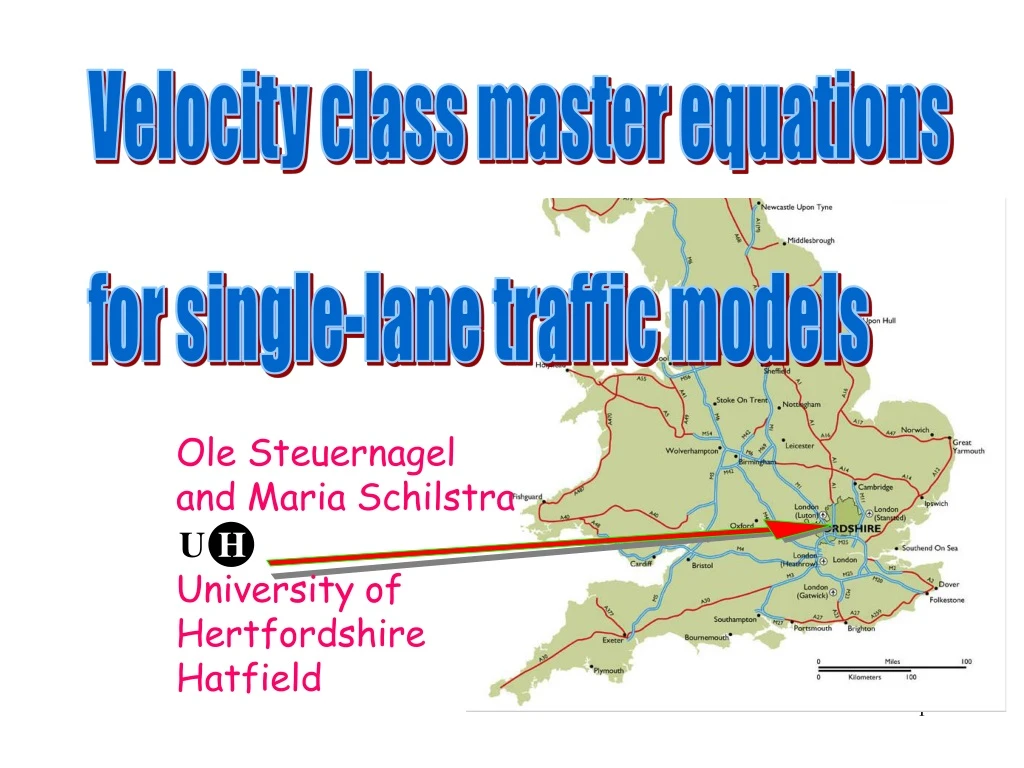 velocity class master equations for single lane