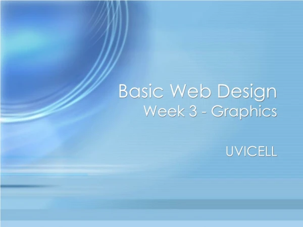 Basic Web Design Week 3 - Graphics
