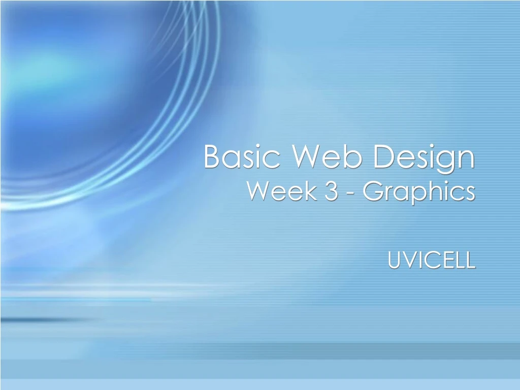 basic web design week 3 graphics