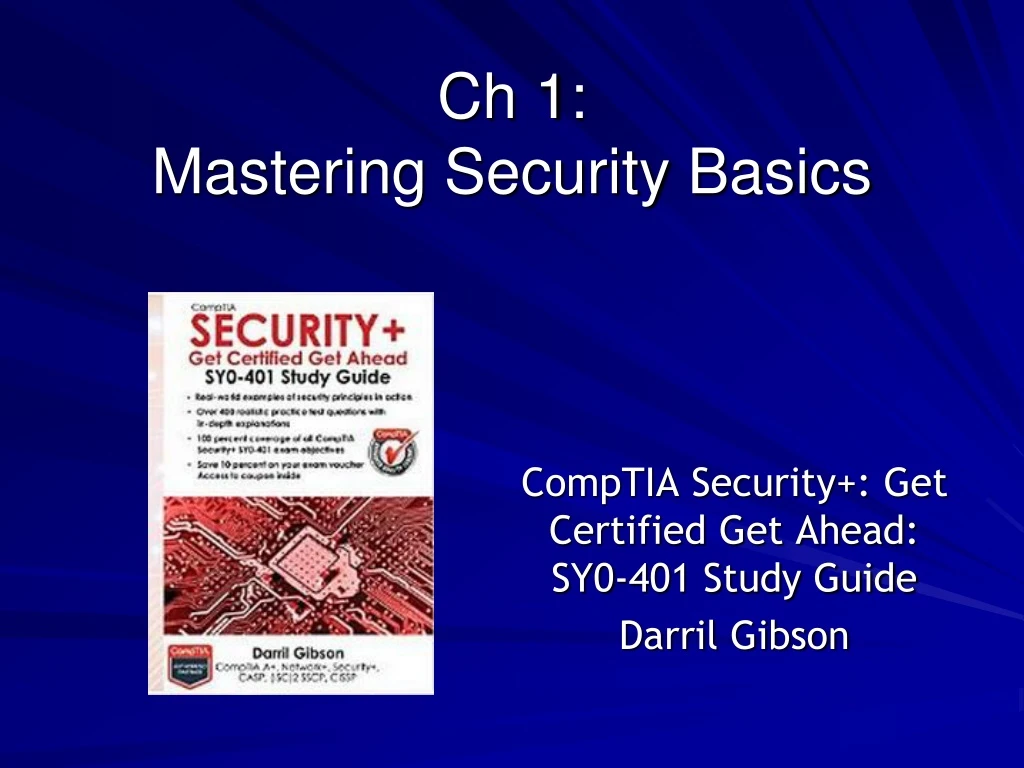 ch 1 mastering security basics