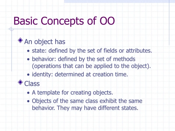 Basic Concepts of OO